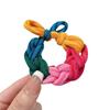 Cuerda para el cabello tejida a mano de mariposa gruesa y de alta elasticidad con cuerda para la cabeza de cola de caballo, círculo simple para el cabello de bola, banda de goma para mujer