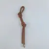 Llavero de Cuerda Trenzada de Cuero PU Avanzado Colgante Creativo Versátil para Bolsa Accesorios de Colgante de Cadena Tejidos a Mano DIY