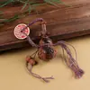 Pingente de Pixiu da sorte em escultura de madeira de jujuba atingida por raio estilo chinês, chaveiro de carro trançado, ornamento de bolsa, decoração para pendurar no carro