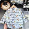 Camisas de Manga Larga de Primavera para Niños Camisas para Bebé con Estampado Completo de Dibujos Animados de Letras para Niños 2026 Primavera Venta al por Mayor Dropshipping