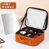 Bolsa de Maquillaje con Espejo LED, Bolsa de Maquillaje de Alta Gama, Bolsa Portátil de Gran Capacidad, Bolsa Portátil Multicapa de Alto Valor