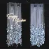 Cadenas de Lentejuelas Doradas Plateadas Redondas, Cortinas de Cuentas Acrílicas, Capa de Techo para Boda, Decoración de Pilar de Fondo de Escenario en Capas