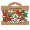 Pulseira de Natal Pulseira de Contas Transfronteiriça Boneco de Neve Árvore de Natal Velho Chifre Pulseira com Pingente de Presente Atacado