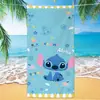 Toalla de Playa con Estampado de Stitch Lindo de Dibujos Animados y Anime, Toalla de Baño de Microfibra Secado Rápido Transfronteriza, Toalla de Playa Espesa