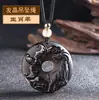 Collar con Colgante de Hebilla de la Paz de Obsidiana Hielo Signo del Zodíaco para Hombre Collar para Mujer Año del Zodíaco Tigre Colgante Patronus