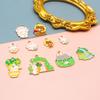 Animal Forest hará accesorios de aleación de bricolaje pequeños pendientes de oso de conejo accesorios para el cabello collar colgante llavero material colgante