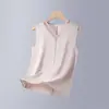 Camisa con Base de Satén de Acetato Imitación, Ropa Profesional, Chaleco Interior para Mujer, Nuevo Estilo de Verano, Elegante Top Calado para Commuter para Usar por Encima