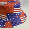 Sombrero de Pescador con Estampado de Bandera del Día de la Independencia Estadounidense, Sombrero de Cubo de Doble Cara con Protección Solar, Sombrero de Viaje para Exteriores para Hombres y Mujeres