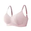 Soporte Suave de Gel Anti-gravedad Encaje Letra Correa de Hombro Ropa Interior para Mujer Sin Marcas Pecho Pequeño Push-up Sujetador para Mujer