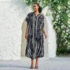Camisa de Praia com Estampa Estilo Europeu e Americano de Viscose com Bolso, Estilo Camisa, Vestido de Botão Único, Saída de Praia para Biquíni