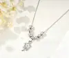 Collar de Acero Inoxidable con Flor de Goteo de Aceite Tulipán, Collar Elegante y con Estilo, Cadena de Clavícula Fresca y Sencilla, Cadena de Perlas