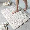 Felpudo antideslizante de guijarros para baño, absorbente