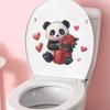 Comercio exterior Día de San Valentín panda rosa amor baño inodoro inodoro decoración del hogar pegatinas de pared autoadhesivas venta al por mayor
