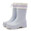 Novas Botas de Chuva de Cano Longo com Boca de Bisel Alto para Mulheres Impermeáveis Antiderrapantes Resistentes ao Desgaste Sapatos para Uso Externo Manga de Trabalho para Cozinha Sapatos Femininos
