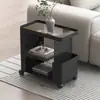 Carrito Móvil Creativo Estilo Lujo Ligero para Sala de Estar, Sofá Moderno para el Hogar de Hierro Forjado, Mesa de Centro Simple, Estante de Almacenamiento, Mesita de Noche