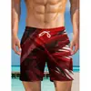 Nuevos shorts de playa deportivos de moda para hombre con estampado digital 3D transfronterizos europeos y americanos 2025, shorts atléticos casuales