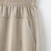 Pantalones de Verano Finos Cortos para Mamá, Mujeres de Mediana Edad y Mayores, Holgados, Pantalones Rectos de Cintura Alta Elástica de Abuela