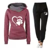 Conjunto de Sudadera Estampada para Hombre y Mujer 2023 Otoño e Invierno Sudadera con Capucha Conjunto Deportivo Ropa Deportiva para Correr