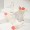 Botella dispensadora de brillo de labios, Botella redonda de brillo de labios con cepillo grande, Tubo de brillo de labios vacío, Material de empaque de maquillaje, Capacidad 5.3ml