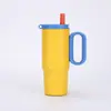 Novo Modelo de Caneca Térmica Gigante em Aço Inoxidável 316 para Carro, Caneca de Carro de Grande Capacidade, Caneca com Canudo, Caneca de Gelo, Personalizável