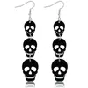 Novos Produtos Europeus e Americanos Brincos Retro de Acrílico de Abóbora de Halloween, Morcego, Caveira Acessórios Acessórios de Venda Quente Transfronteiriços para Mulheres