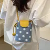 Bolsa Saco de Bolinhas para Mulheres, Nova Tendência de Moda Verão 2026, Versátil para Uso Diário, Bolsa de Ombro e Transversal para Celular de Nicho