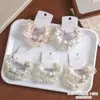 2 Piezas de Gomas para el Cabello de Perlas con Encaje de Tela, Cuerdas para el Cabello de Niña Dulce, Accesorios para el Cabello de Supermercado, Bandas Elásticas para Cola de Caballo Alta