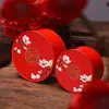 Caixa de Doces de Casamento Caixa de Doces de Casamento Formato de Tambor Redondo Suprimentos de Casamento Lata de Metal de Corda Doce Criativo 2022 Caixa de Ferro Tamanho Pequeno