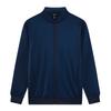 Suéter de cuello alto compuesto de seda surcoreana de 320 g con chaqueta de cremallera, chaqueta casual con soporte para LOGO impreso