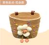 Cesta Grande para Bicicleta, Cesta para Muñeca de Cochecito, Cesta Delantera Tejida con Cuerda para Bicicleta Infantil, Decoración para Patinete