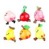 Plátano durazno cereza diy resina dibujos animados accesorios de fruta gota pegamento material para funda de teléfono móvil DIY pegamento crema caja de papelería