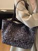 2025 Nuevo Otoño Gran Capacidad Perezoso Estampado de Leopardo Bolso de Hombro Grande Estilo Ins Relajado Casual Bolso de Moda para Mujeres