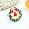 Anillos de servilleta navideños de moda transfronterizos de comercio exterior europeos y americanos, anillos de servilleta de árbol de Navidad con pedrería, fabricante de clips para servilletas de árbol de Navidad
