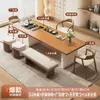 Juego de mesa de té y sillas de madera maciza para uso doméstico, diseño minimalista moderno, mesa de té de estilo nuevo para preparar té, adecuada para el hogar, lujo ligero, recepción y uso de oficina