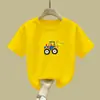 Camiseta de Manga Corta de Algodón Puro para Niñas, Nuevo Estilo de Verano para Niñas, Ropa Popular de Verano para Niños, Top Holgado de Manga Media Estilo Coreano de Moda t