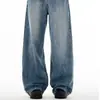 Populares jeans nuevos para hombre, pantalones anchos sueltos de color azul retro, modernos y elegantes, sin marca, estilo casual de Instagram