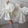 Nuevo Vestido de Satén para Niña de las Flores Fiesta de Cumpleaños Modelo Infantil Pasarela Actuación de Piano Falda Tutú Rojo Negro