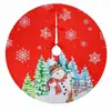 Nueva falda para árbol de Navidad transfronteriza, estampado de Papá Noel, artículos navideños, decoraciones, venta al por mayor y pedidos personalizados