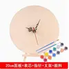 Reloj de madera reloj de pared bolsa de materiales reloj de pared para sala de estar decoración creativa pintura mural con graffiti reloj productos hechos a mano