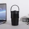 Taza Térmica de Café de Color Sólido para Mujer Alta Apariencia 2026 Nuevo Acero Inoxidable con Popote Taza para Conservar el Frío Portátil Doble Bebida Taza de Café