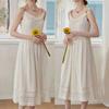 Falda lencero de algodón y lino blanca, estilo nuevo, Yunnan, Lijiang, Sanya, Xinjiang, Tailandia, turismo, falda lencero de playa de estilo étnico