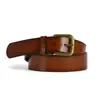 Casual Negocios Sencillo Juvenil Moderno Versátil Cinturón Cinturón de Cuero Genuino Hebilla de Pin para Hombre Estilo Coreano Tendencia Personalidad