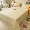 Sábana de Algodón Amigable con la Piel al por Mayor, Pieza Única, Color Sólido, Sábana de Algodón Lavado, Artículo Único, para una Persona, Dormitorio Estudiantil, Una Pieza, Dropshipping