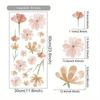 Pegatinas de Alce Estilo Acuarela Navideña Flores del Bosque de Otoño Decoración de Pared de Fondo para Sala de Estar Dormitorio Pegatinas de Pared Autoadhesivas