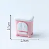 Muebles Creativos Elásticos Q Rosas, Accesorios Decorativos Hechos a Mano para Casas de Muñecas DIY, Adornos Pequeños para Paisajismo de Sala de Estar en Miniatura