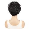 Peluca de rollo pequeño para damas de comercio exterior, tocado de pelo corto africano rizado para mujeres, tocado de pelo corto con microrollos de fibra química, venta al por mayor