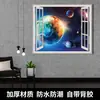 Adesivos de Parede Estéreo 3D Adesivos de Pintura de Paisagem Autoadesivos Sala de Estar Quarto Parede de Fundo Decoração Janela Falsa Mural de Paisagem