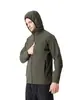 Jaqueta Softshell, Jaqueta de Corte Justo, Top Esportivo com Capuz para Exterior, Jaqueta Cardigan para Acampamento, Caminhada, Esportes ao Ar Livre, Montanhismo