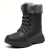 Zapatos de algodón cálidos engrosados con forro polar antideslizantes de comercio exterior ruso para mujer, botas de nieve cálidas antideslizantes forradas de polar para viajes de invierno al norte y esquí para mujer