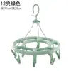 Percha a Prueba de Viento de Plástico con 12 Pinzas Percha para Ropa Estante para Calcetines de Niños Percha para Ropa de Bebé Estante Doméstico para Secar Ropa Interior